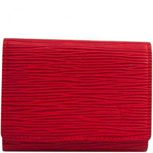 Louis Vuitton Rouge Epi Leather Business Card Case
