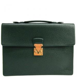 Pre Owned Louis Vuitton Episea Taiga Leather Serviette Kourad Briefcase