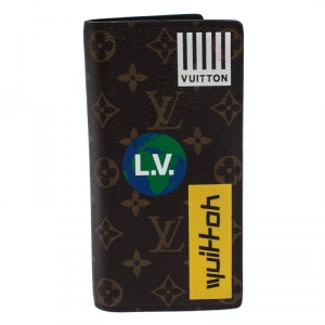 Louis Vuitton Monogram Canvas Logo Brazza Wallet
