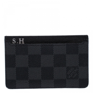 Pre Owned Louis Vuitton Damier Graphite Canvas Neo Porte Cardholder
