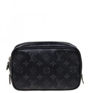 Louis Vuitton Monogram Eclipse Canvas Toilet Pouch PM