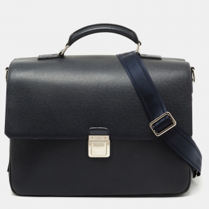 Louis Vuitton Dark Blue Taiga Leather Vassili GM Bag
