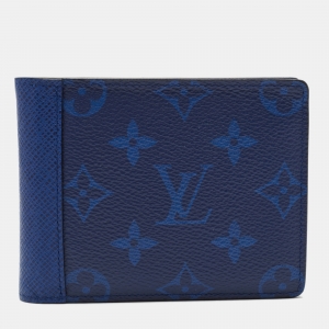 Louis Vuitton Cobalt Monogram Canvas and Taiga Leather Multiple Wallet