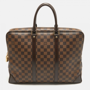 Pre Owned Louis Vuitton Damier Ebene Canvas Porte Documents Voyage