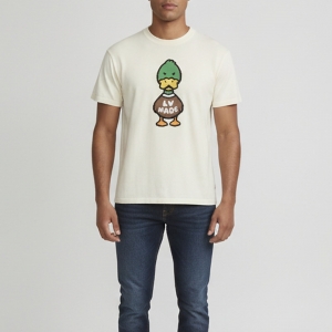 Pre Owned Louis Vuitton X Nico Cream Intarsia Knit Duck Print T-Shirt S