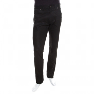 Louis Vuitton Black Stretch Denim Straight Fit Jeans M