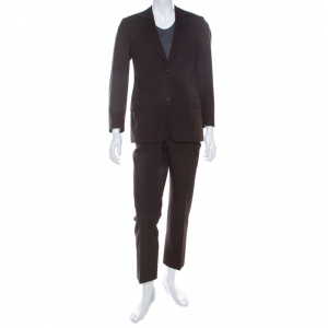 Louis Vuitton Black Wool Tailored Suit S 