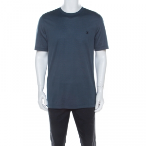 Louis Vuitton Teal Blue Cotton T Shirt XL 