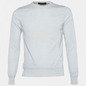 Louis Vuitton Pale Blue Mélange Cashmere Knit Jumper XS