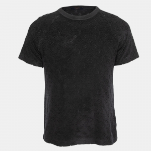 Louis Vuitton Monogram Terry Cotton & Silk Short Sleeve T-Shirt S