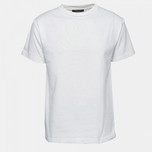 Louis Vuitton White Cotton Crew Neck T-Shirt S