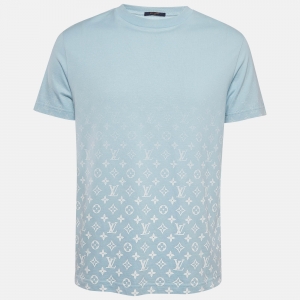 Louis Vuitton Blue Monogram Gradient Cotton T-Shirt 