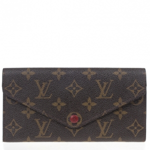 Pre Owned Louis Vuitton Rouge Monogram Canvas Envelope Josephine Wallet