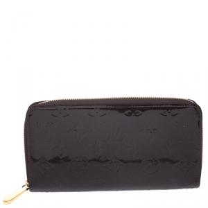 Louis Vuitton Amarante Monogram Vernis Leather Zippy Wallet
