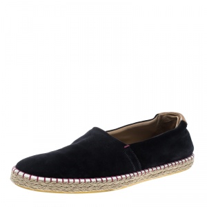Louis Vuitton Black Suede Slip On Espadrilles Size 45