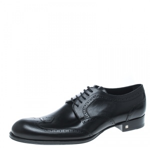 Louis Vuitton Black Brogue Leather Derby Size 43.5