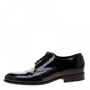 Louis Vuitton Black Electric Epi Leather Derby Shoes Size 42
