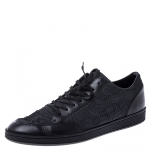 Louis Vuitton Damier Graphite Nylon and Leather Offshore Sneakers Size 43