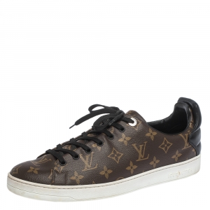 Louis Vuitton Monogram Canvas And Leather Trim Low Top Sneakers Size 43