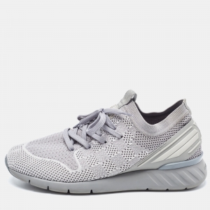 Louis Vuitton Grey Knit Fabric Fastlane Sneakers Size 41