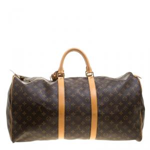 Louis Vuitton Monogram Canvas Keepall 55 Bag