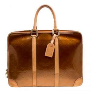 Louis Vuitton Bronze Monogram Vernis Vandam Briefcase