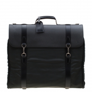 Louis Vuitton Black/Green Taiga Leather and Nylon Gibeciere Garment Bag