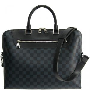 Pre Owned Louis Vuitton Damier Cobalt Canvas Porte-Documents Jour Bag