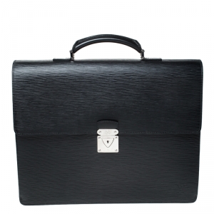 مملوكة مسبقًا Louis Vuitton Black Epi Leather Robusto 2 Compartment Briefcase