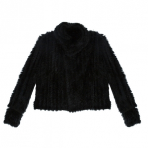 مملوكة مسبقًا Marc by Marc Jacobs Black Rabbit Fur Jacket S
