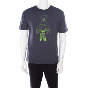 Marc by Marc Jacobs Aegean Blue Cotton Blend Crew Neck T-Shirt M