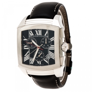 Mauboussin Black Stainless Steel Delit 906 Chronograph Men's Wristwatch 42 mm