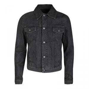 Pre Owned McQ By Alexander McQueen Faded Black Denim Jacket S