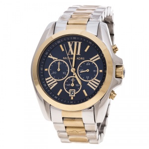 Michael Kors Rose Blue Two Tone Steel Bradshaw Chronograph MK5976 Men's Wristwatch 43 mm