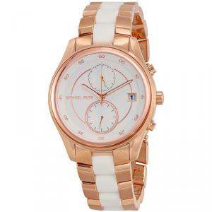 Michael Kors White Rose Gold Plated Steel Briar MK6467 Men's Wristwatch 40MM