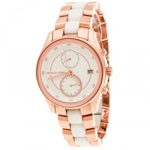 Michael Kors White Rose Gold Plated Steel Briar MK6467 Men's Wristwatch 40MM