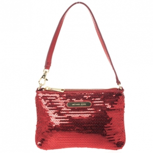 Michael by Michael Kors Red Sequin Wristlet