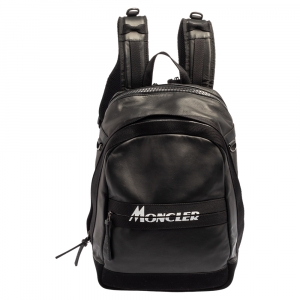 Moncler Black Polyamide Logo-Print Gimont Backpack