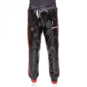 Moncler X Palm Angels Black Synthetic Logo Accented Joggers M