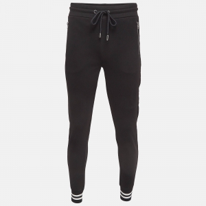 Moncler Black Cotton Knit Sweat Pants S