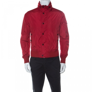 Moncler Red Zip Front Victor Blouson Jacket M