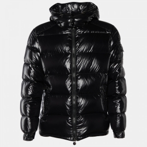 Moncler Black Synthetic Quilted Hooded Maya Jacket XXL