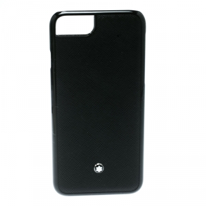 Pre Owned Montblanc Black Leather Hardphone Iphone 8 Case