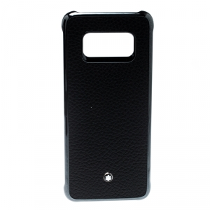 Pre Owned Montblanc Black Leather Hardphone S8 Edge Case