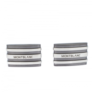 مملوكة مسبقًا Montblanc Meisterstuck Stainless Steel & Tantalum Rectangular Cufflinks