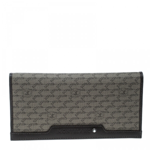 Montblanc Beige Signature Coated Canvas Continental Wallet