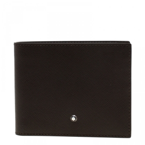 Montblanc Dark Brown Leather Bifold Wallet