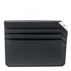 Pre Owned Montblanc Black Leather Urban Spirit Card Holder 6CC
