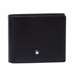 Pre Owned Montblanc Dark Brown Leather Meisterstück Bifold Wallet 
