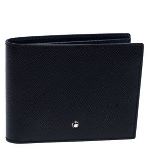 مملوكة مسبقًا Montblanc Black Leather Miesterstuck Bifold Wallet